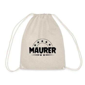 Maurer Beruf - Turnbeutel - Natur - Vorne