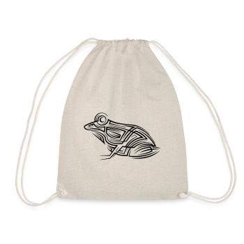 Frosch Tribal Tattoo - Turnbeutel - Natur - Vorne