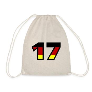 17 Number Germany Jersey - Drawstring Bag - nature - Front