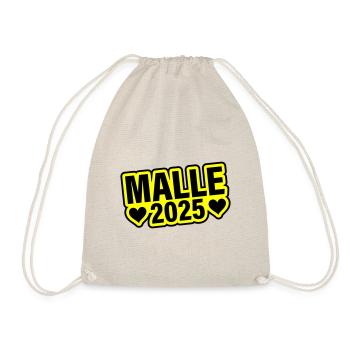 Malle 2025 Herz - Turnbeutel - Natur - Vorne