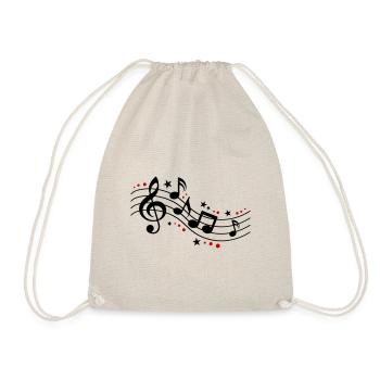 Musiknoten Symbole Musik - Turnbeutel - Natur - Vorne