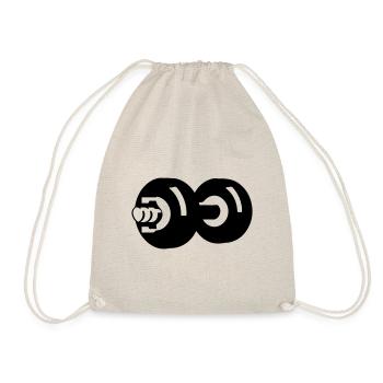 Dumbbell Gym Symbol Workout - Sac de sport léger - nature - Devant