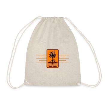 Palm Trees Island Symbol Beach - Drawstring Bag - nature - Front