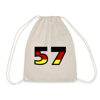 57 Number Germany Jersey - Drawstring Bag - nature - Front