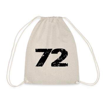 72 Zahl Trikot - Turnbeutel - Natur - Vorne