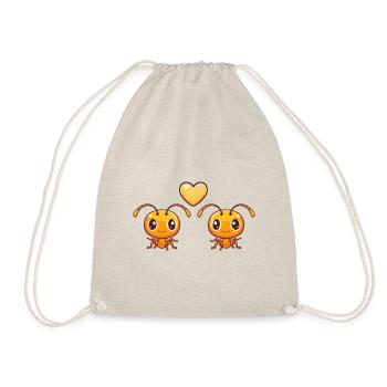 Ant Couple In Love Insect Animal Valentine's Day - Drawstring Bag - nature - Front
