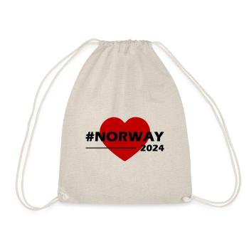 Norvège 2024 Coeur Amour - Sac de sport léger - nature - Devant