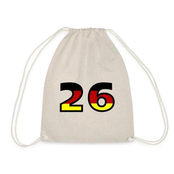 26 Number Germany Jersey - Drawstring Bag - nature - Front