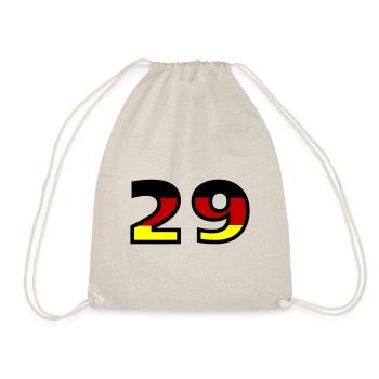 29 Zahl Deutschland Trikot - Turnbeutel - Natur - Vorne