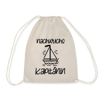 Kleine Kapitänin Nachwuchs Kapitän Boot Segeln - Turnbeutel - Natur - Vorne