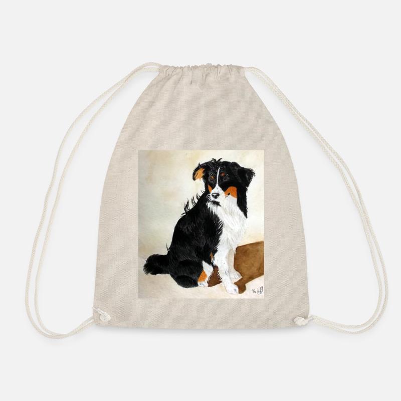 Seated Aussie Nanouk - Drawstring Bag - nature