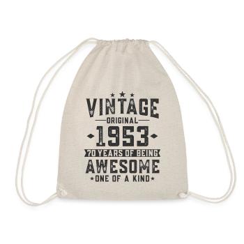70th birthday 70 years 1953 vintage - Drawstring Bag - nature - Front