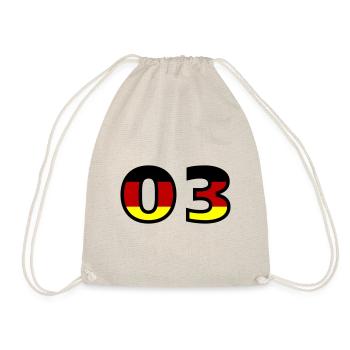 3 Number Germany Jersey - Drawstring Bag - nature - Front