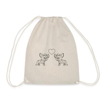 Hyène Bande dessinée Couple Amour - Sac de sport léger - nature - Devant