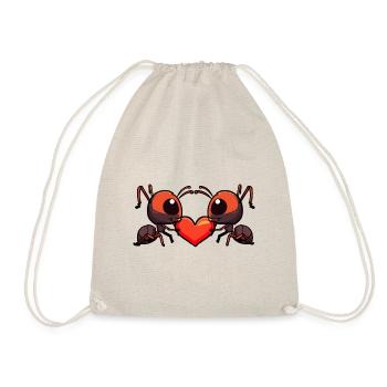 Ant Couple In Love Insect Animal Valentine's Day - Drawstring Bag - nature - Front