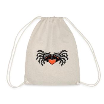 Tarantula Spinne Paar Herz - Turnbeutel - Natur - Vorne