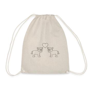 Panther Comic Couple amour - Sac de sport léger - nature - Devant
