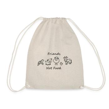 Friends not food / friends no food / save animals - Drawstring Bag - nature - Front