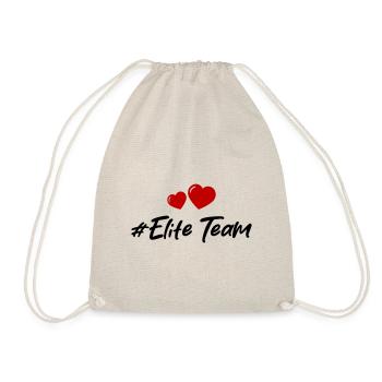 Elite Team Heart Love - Drawstring Bag - nature - Front