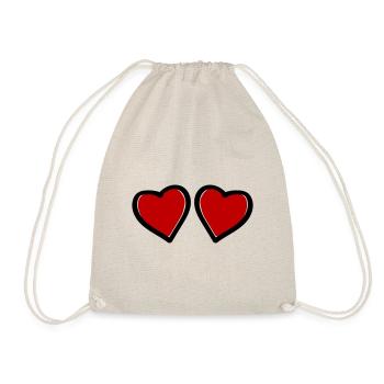 herzen symbol liebe - Turnbeutel - Natur - Vorne