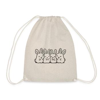 Équipe de lapins mignons - Sac de sport léger - nature - Devant
