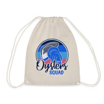 Oysters Seafood Chef Oyster Squad Funny Saying - Drawstring Bag - nature - Front