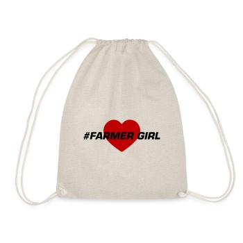 Fermier Fille Fille Coeur Amour - Sac de sport léger - nature - Devant