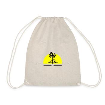 Palm Trees Symbol Beach Island - Drawstring Bag - nature - Front