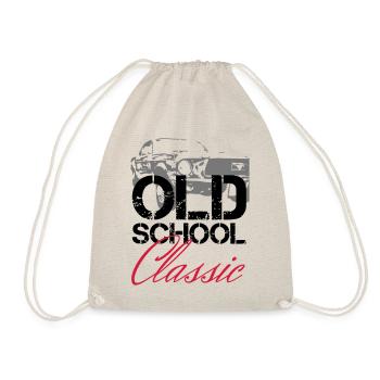 OLDSCHOOL Classic Muscle Car - Turnbeutel - Natur - Vorne