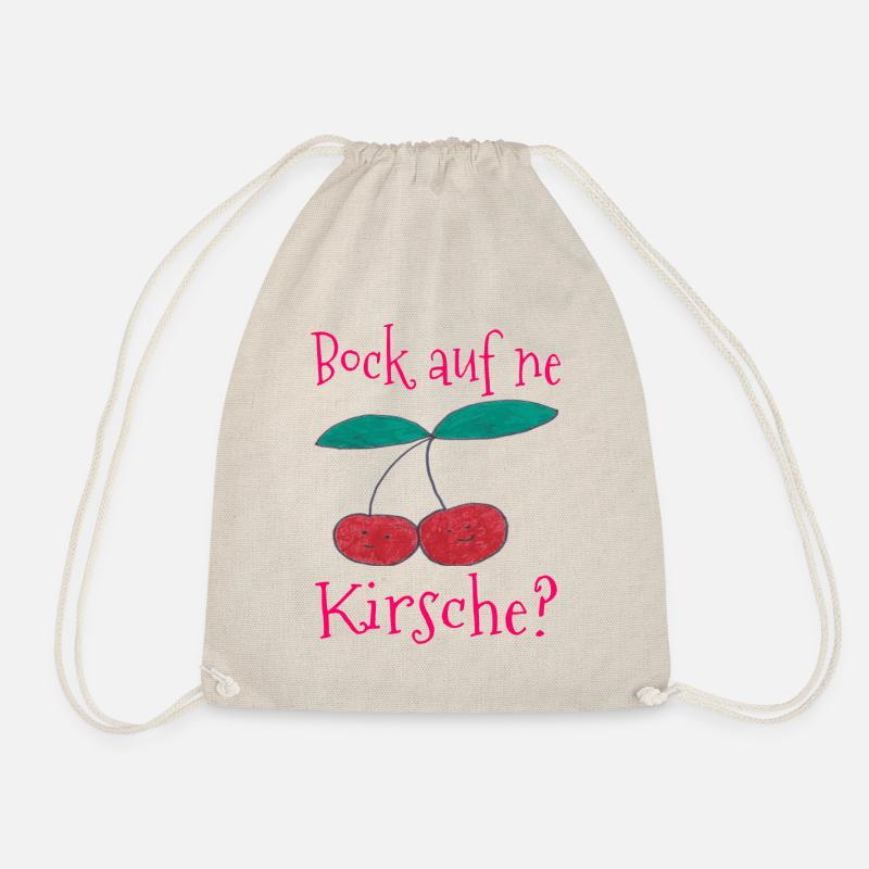 Bock auf ne Kirsche / Früchte / Trend / cool - Turnbeutel - Natur