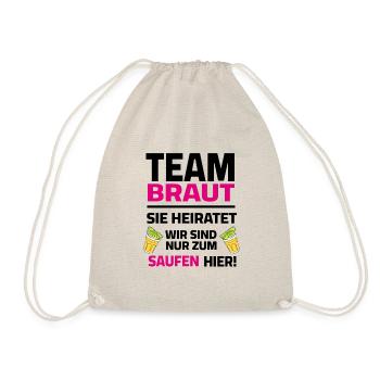 Team Bride - Elle va se marier, on est là pour boire - Sac de sport léger - nature - Devant