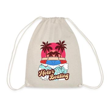 Motor Boating - Boat Motorboat Summer Beach Retro - Drawstring Bag - nature - Front