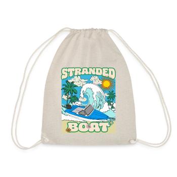 DDR Boot Retro Vintage Sommer Meer Strand Ossi 80s - Turnbeutel - Natur - Vorne