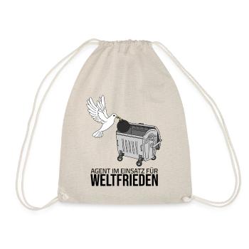 Agent in action for world peace - Drawstring Bag - nature - Front