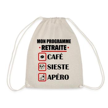 Mon programme retraite, retraité, retraitée - Sac de sport léger - nature - Devant