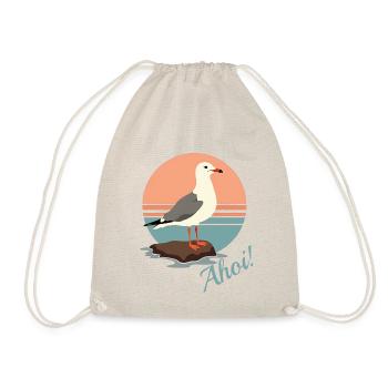 Seagull Ahoy - Drawstring Bag - nature - Front