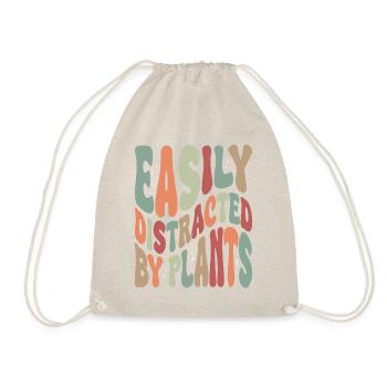 Easily Distracted By Plants Vintage - Drawstring Bag - nature - Front