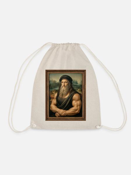 Muskulöser Da Vinci - Turnbeutel - Natur