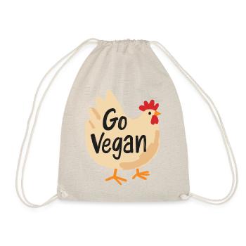 Go Vegan Cute Chicken - Turnbeutel - Natur - Vorne