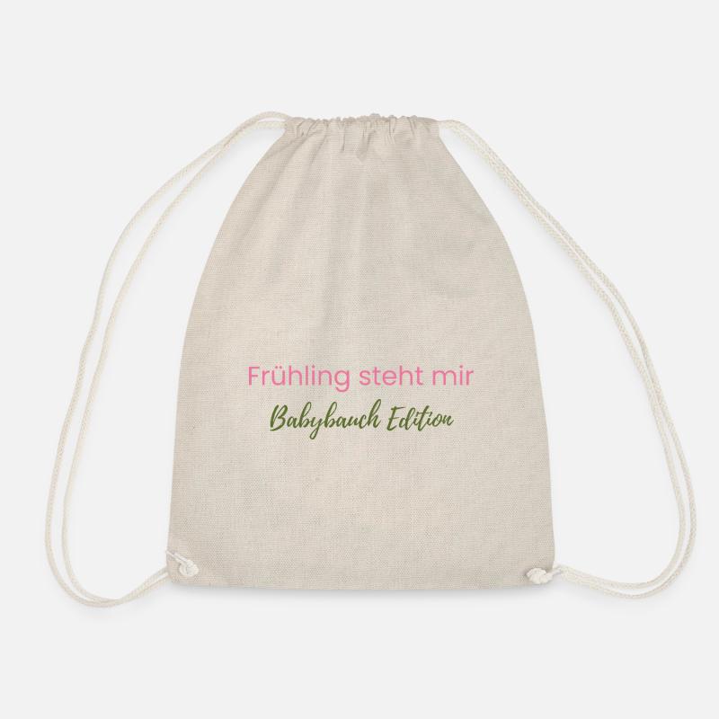 Fruehling_steht_mir_-Babybauch_Edition - Turnbeutel - Natur