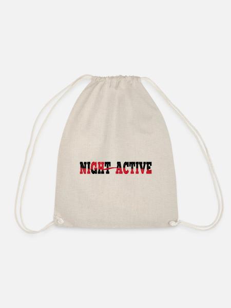 NIGHT ACTIVE T-Shirt Pullover Sweatshirt - Turnbeutel - Natur