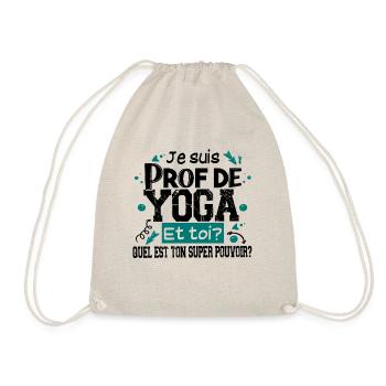 Prof Professeur Yoga Métier Zen Méditation Humour - Sac de sport léger - nature - Devant