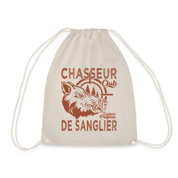 Chassé chasseur de sanglier cadeau cool chasse - Sac de sport léger - nature - Devant