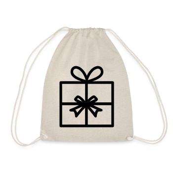 Geschenk-Icon-Box - Turnbeutel - Natur - Vorne