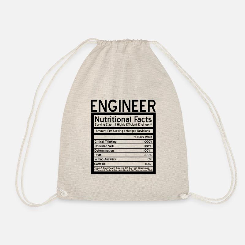 Engineer Bürgerlich Baumeister Maschinenbau Math - Turnbeutel - Natur