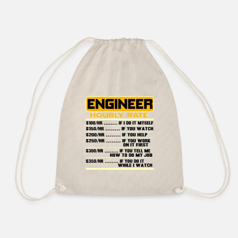 Engineer Bürgerlich Baumeister Maschinenbau Math - Turnbeutel - Natur