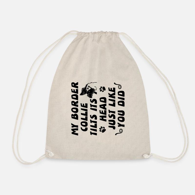 Border Collie - Drawstring Bag - nature