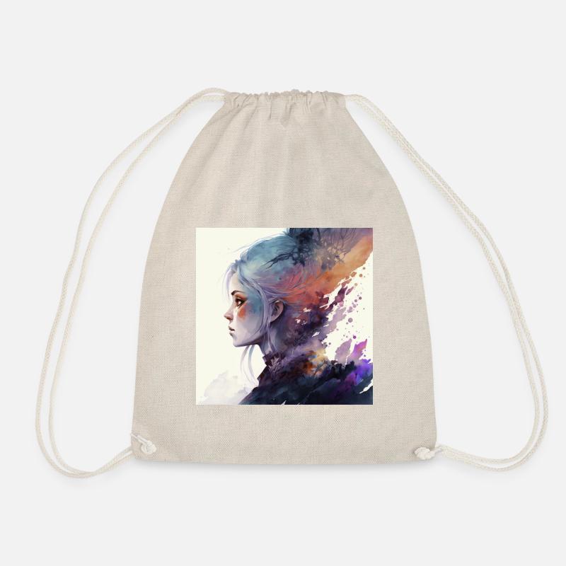 Eat clean train dirty - Drawstring Bag - nature