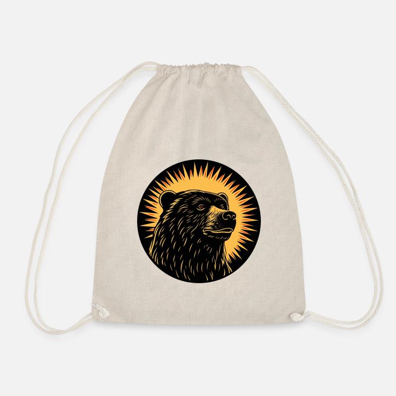 Majestic Sun Bear - Drawstring Bag - nature