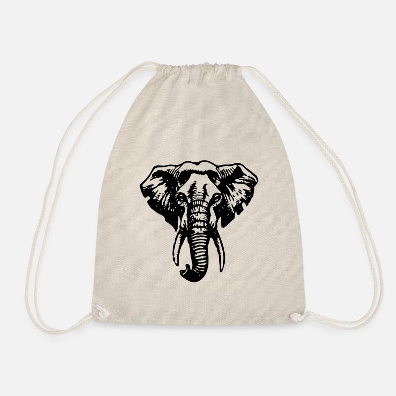 Elefant Elefanten - Turnbeutel - Natur
